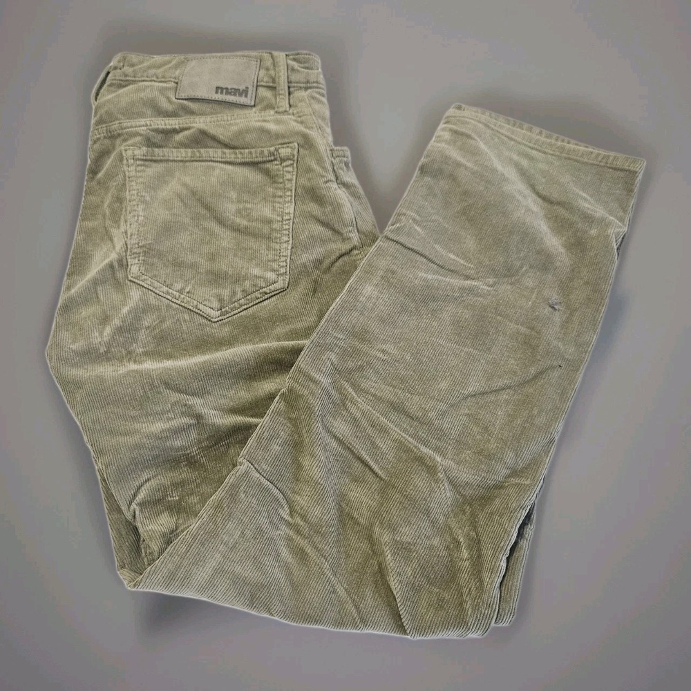 Mavi Jeans Moto Green Corduroy Straight Leg Men's Size 31x30 Y2K Earthy Comfort